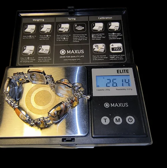 Spiny Oyster & Multi Gemstone Sterling Silver Toggle Bracelet: Adjustable - Picture 12 of 13